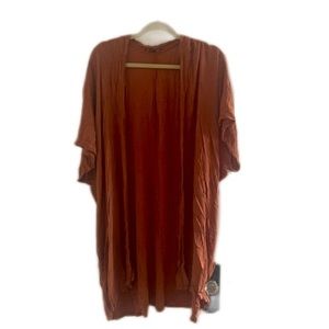 M Neutral/Burnt Orange Drapes Tunic